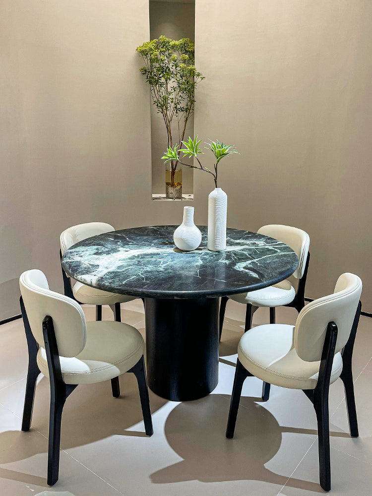 Prada Green Marble Round Dining Table