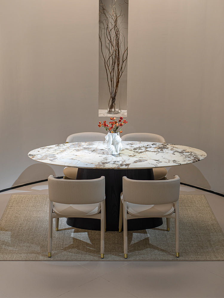 Pandora Oval Marble Dining Table