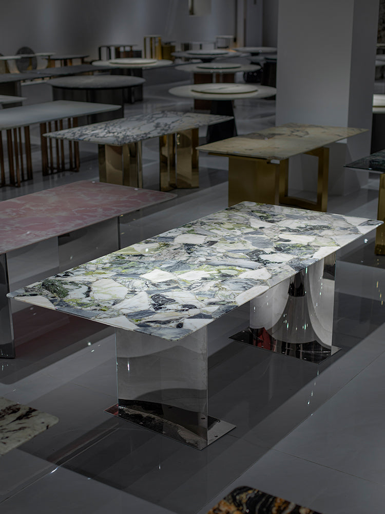 Cold Emerald Marble Dining Table