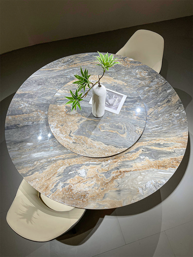 Palissandro Blue Marble Round Dining Table