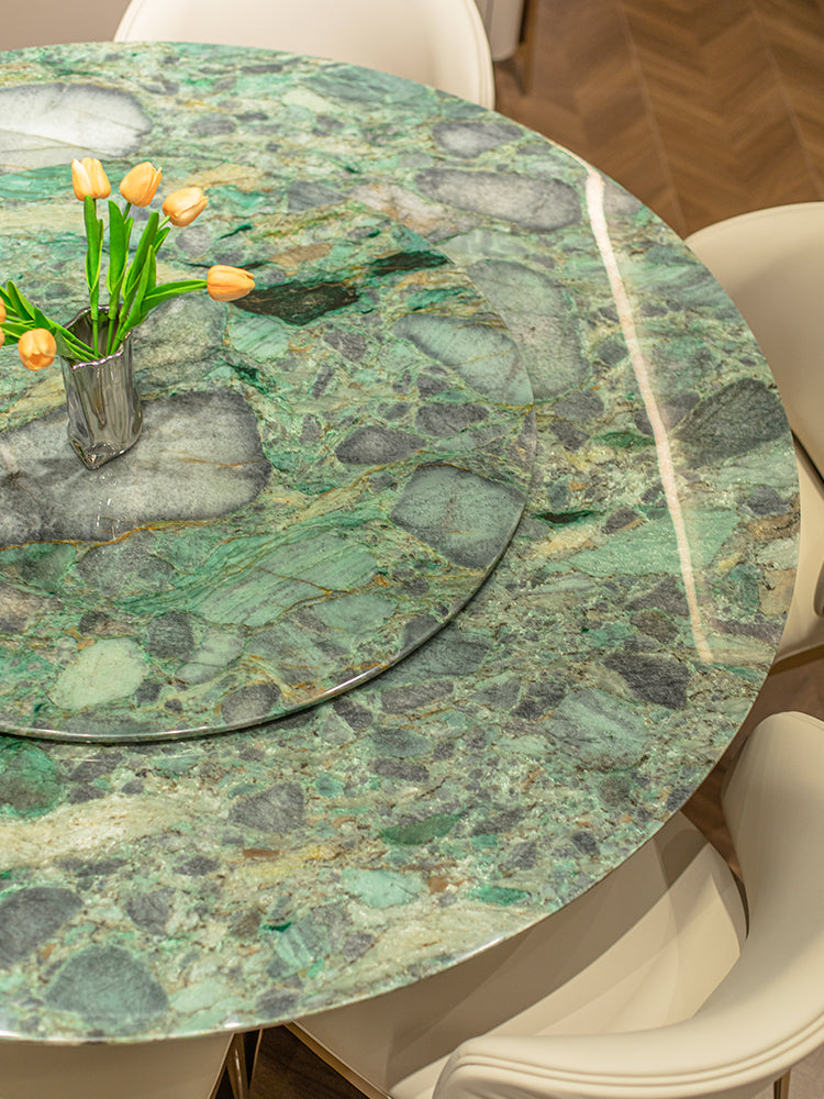 Emerald Marble Round Dining Table