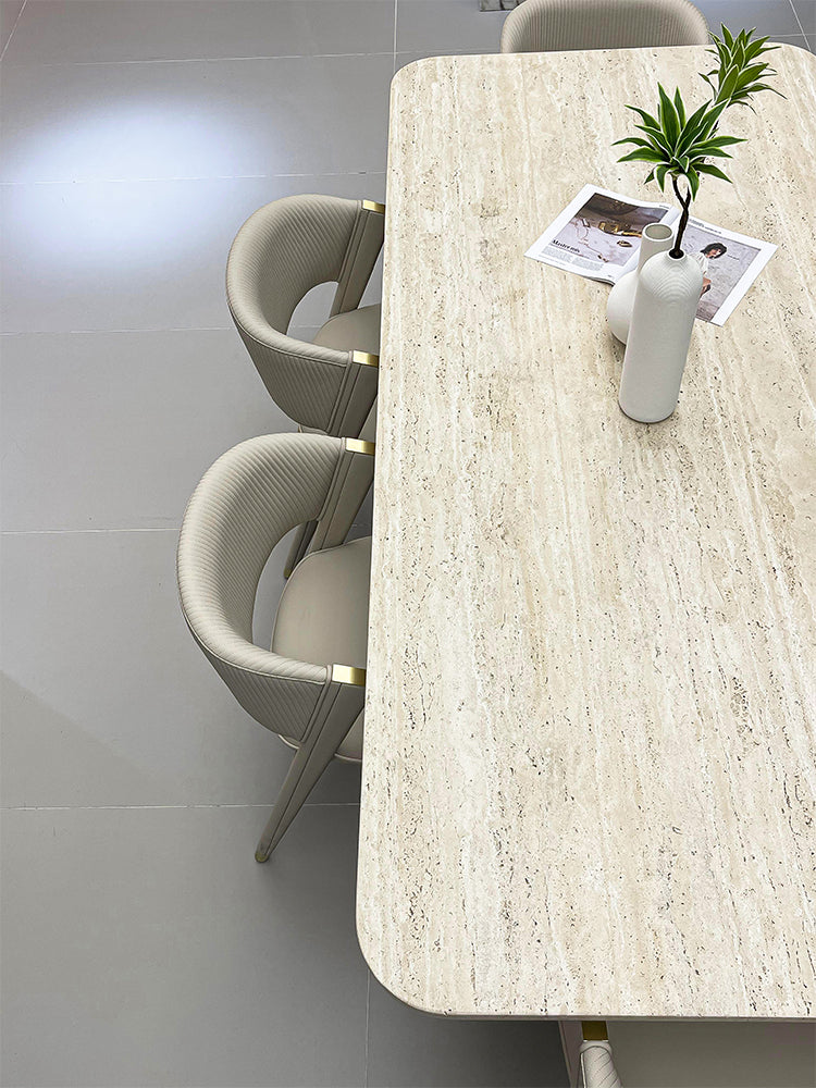 Travertine Marble Dining Table