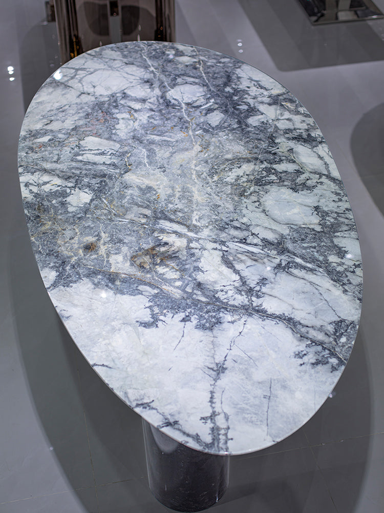 Snowy River Drop Marble Dining Table