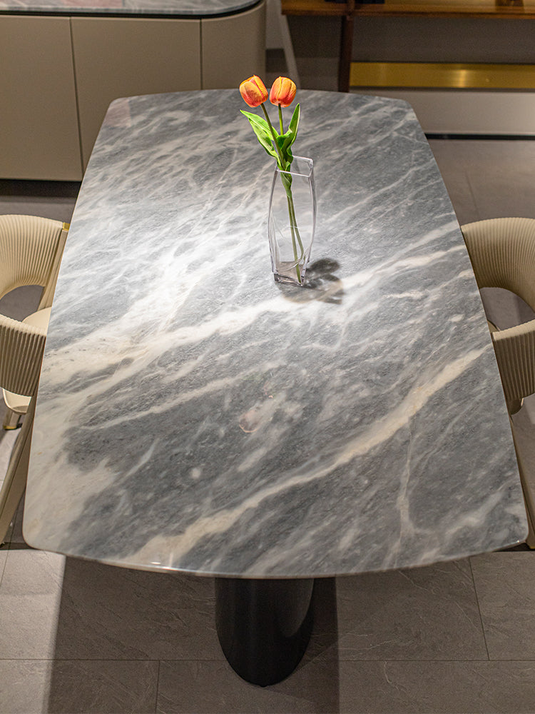 Space Grey Marble Dining Table