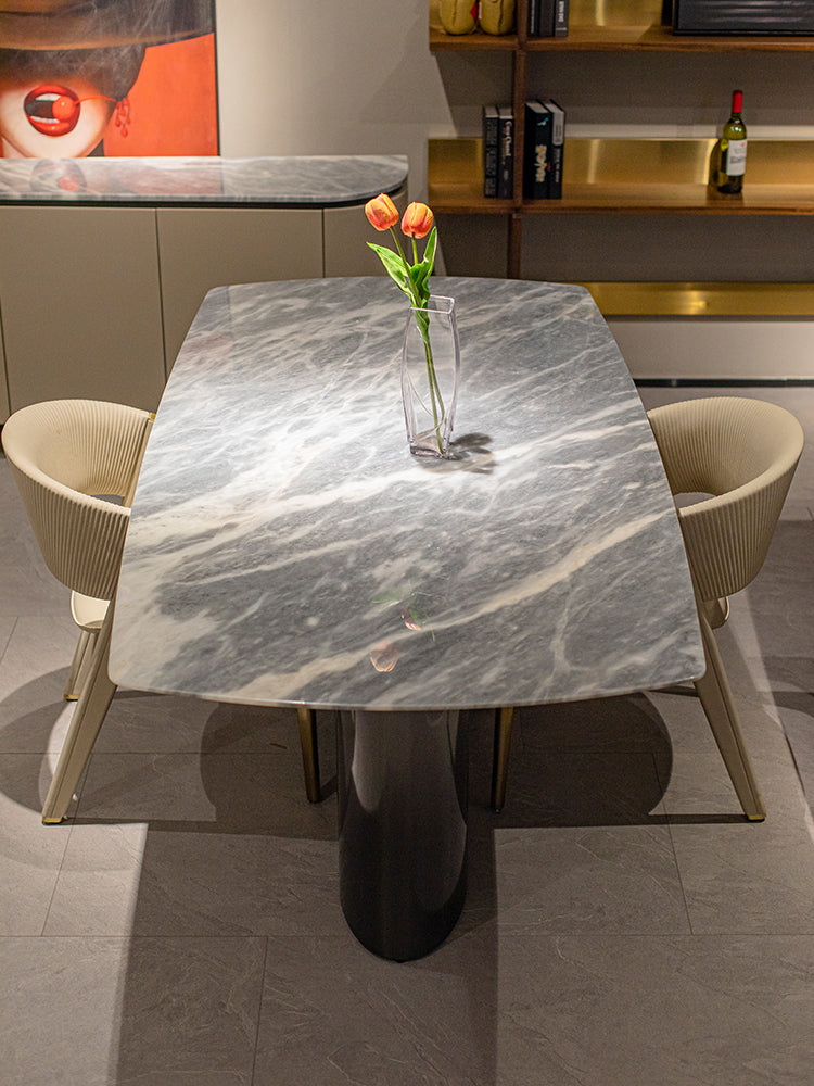 Space Grey Marble Dining Table
