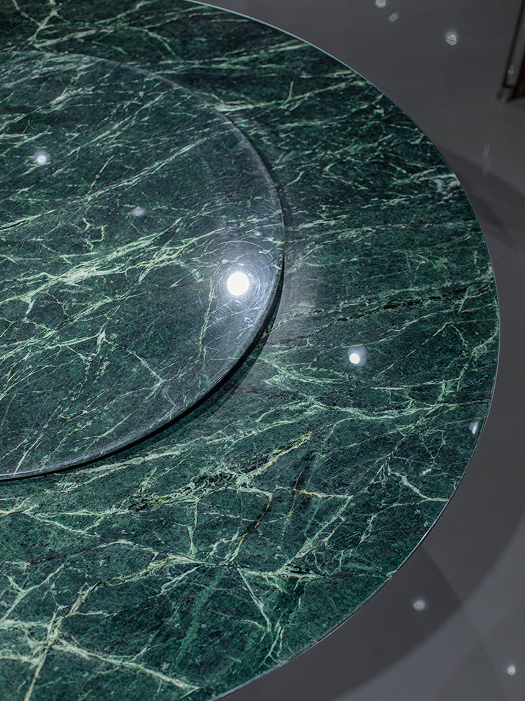 Verde Marble Round Dining Table