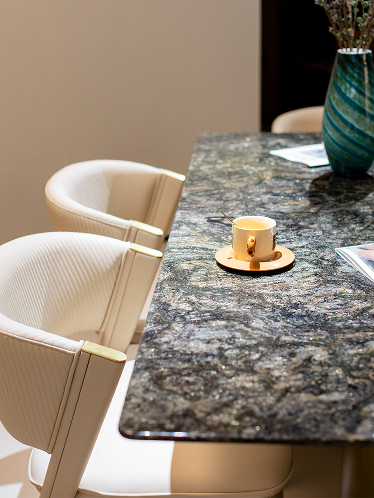 Platinum Diamonds Marble Dining Table
