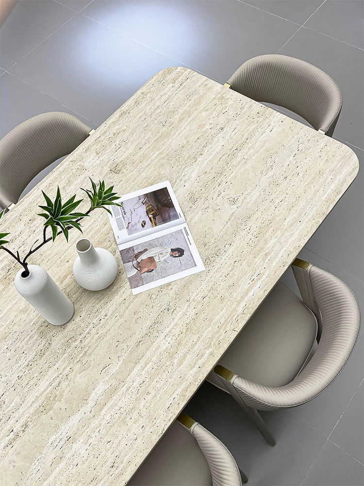 Travertine Marble Dining Table