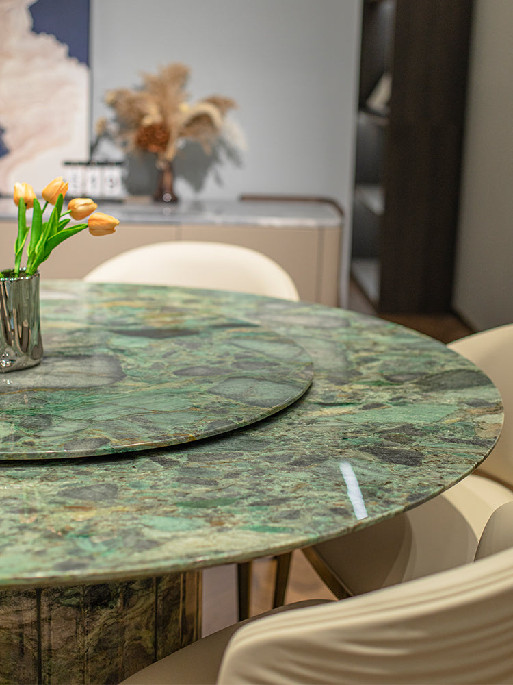 Emerald Marble Round Dining Table