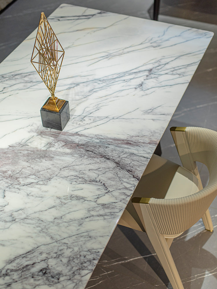 Milas Lilac Marble Dining Table