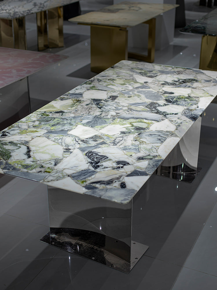Cold Emerald Marble Dining Table