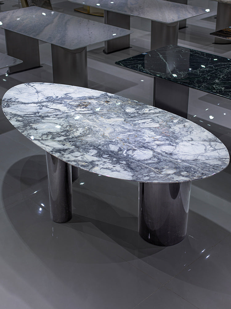 Snowy River Drop Marble Dining Table