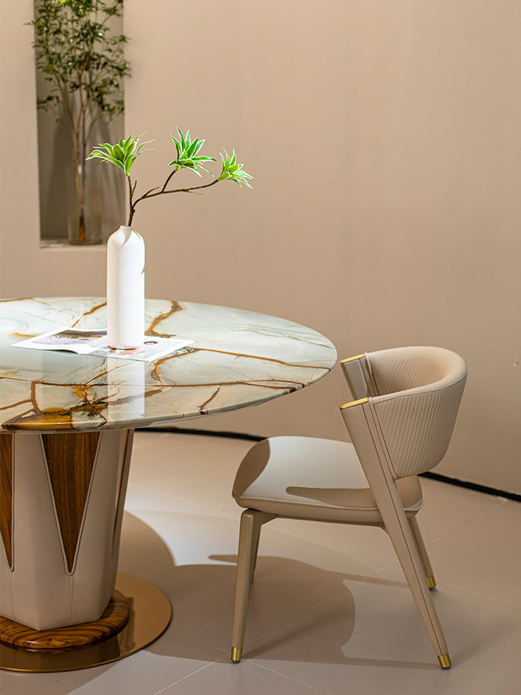 Roman Impression Marble Round Dining Table