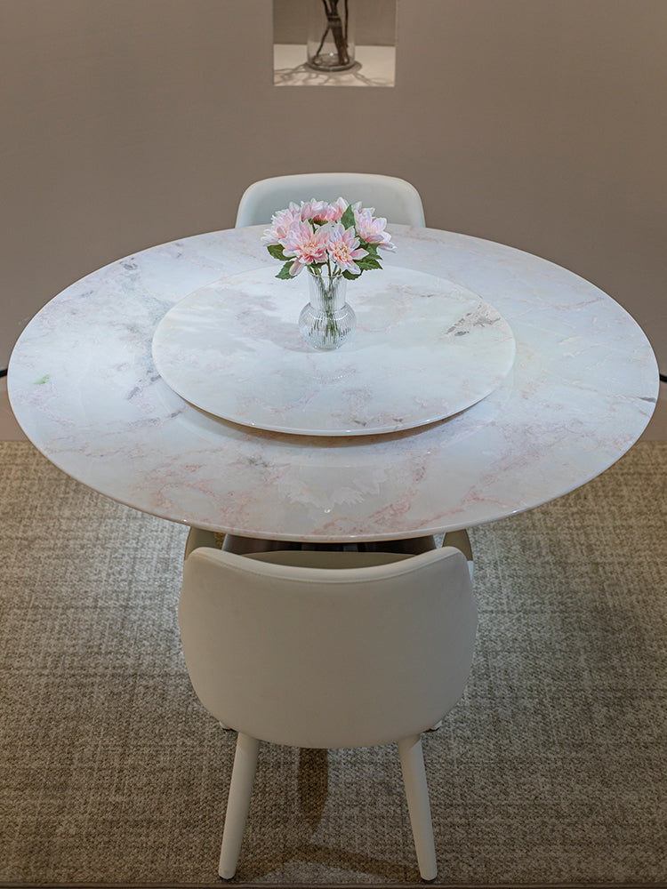 Fendi White Marble Round Dining Table