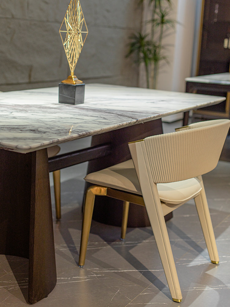 Milas Lilac Marble Dining Table