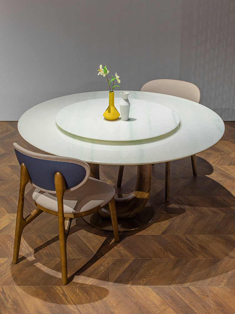 Colombian White Marble Round Dining Table