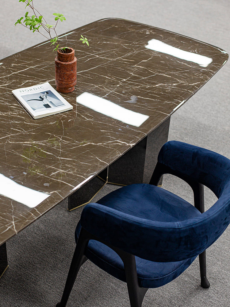 Denver Gray Marble Dining Table
