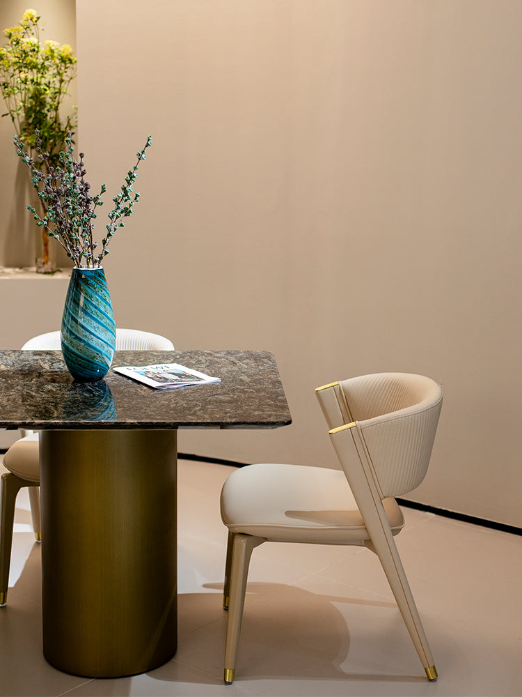 Platinum Diamonds Marble Dining Table