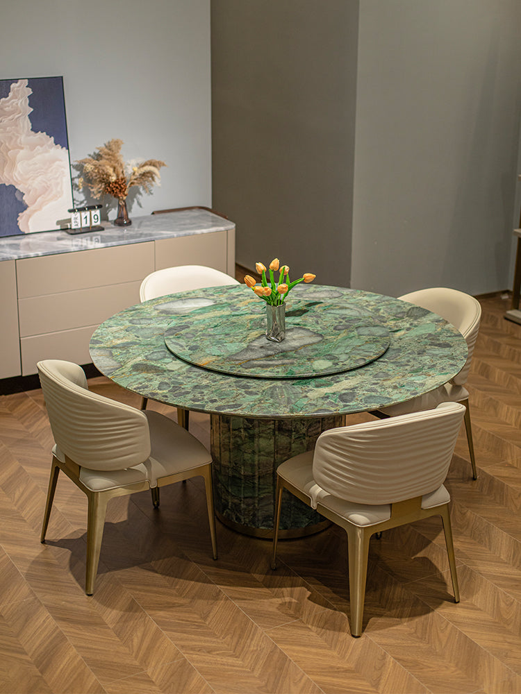 Emerald Marble Round Dining Table
