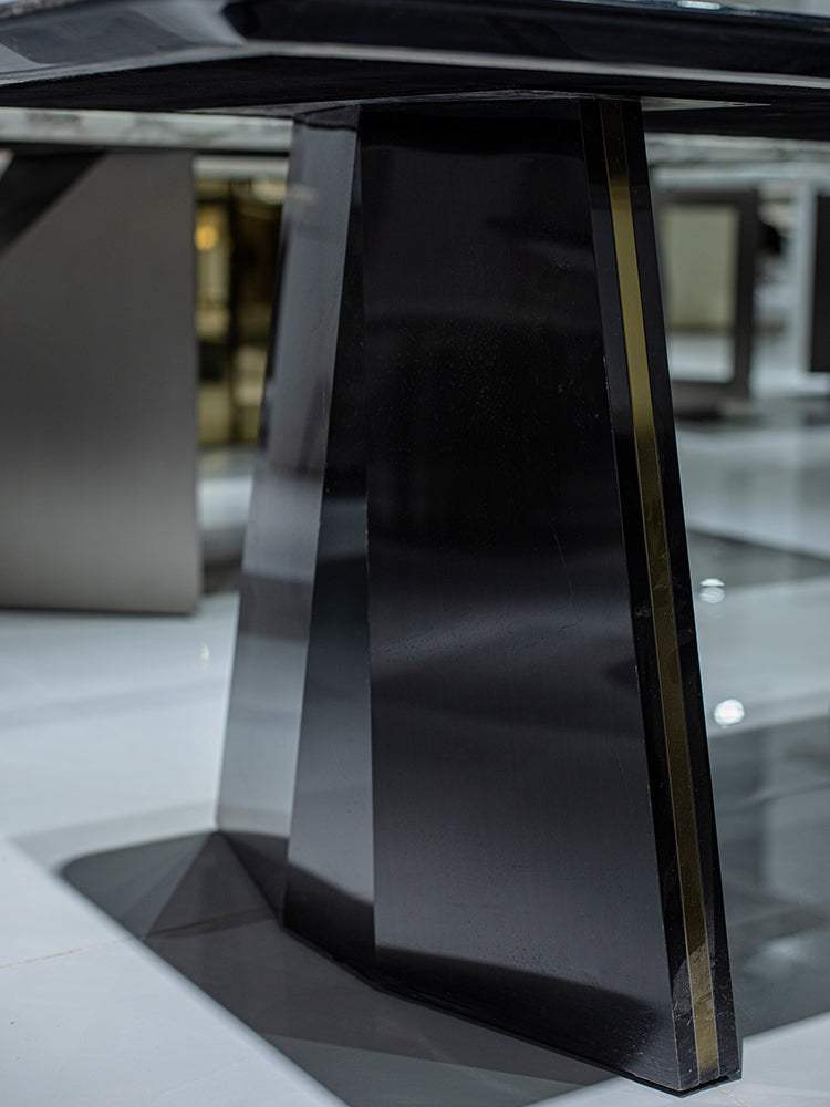 Lauren Black Gold Marble Dining Table