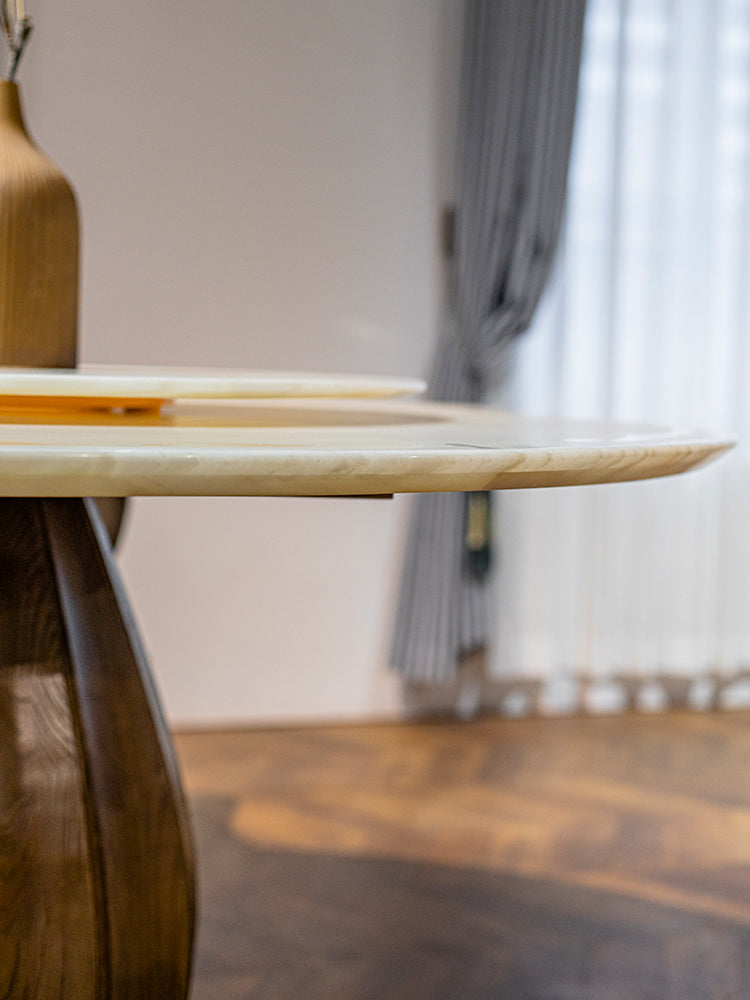 Milan White Jade Marble Dining Table