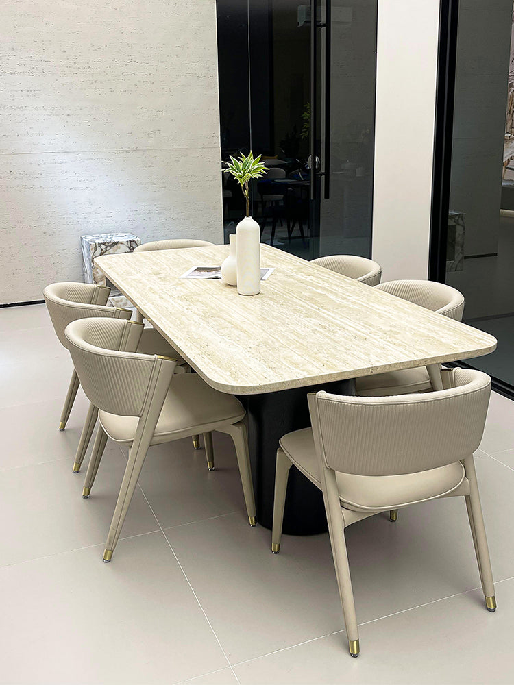 Travertine Marble Dining Table