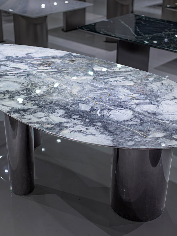Snowy River Drop Marble Dining Table