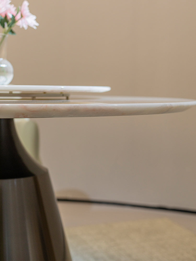 Fendi White Marble Round Dining Table