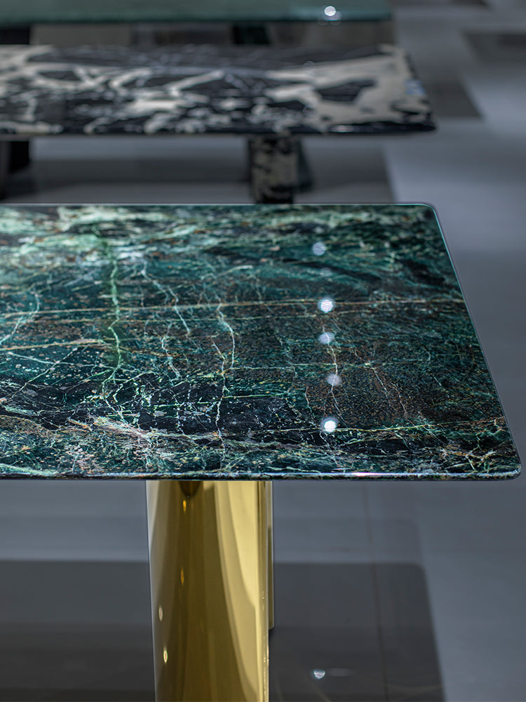 Cat Eyes Green Marble Dining Table