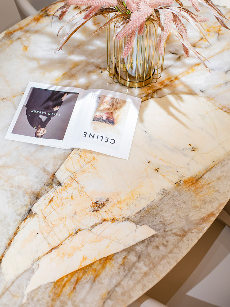 Pandora Water Drop Marble Dining Table