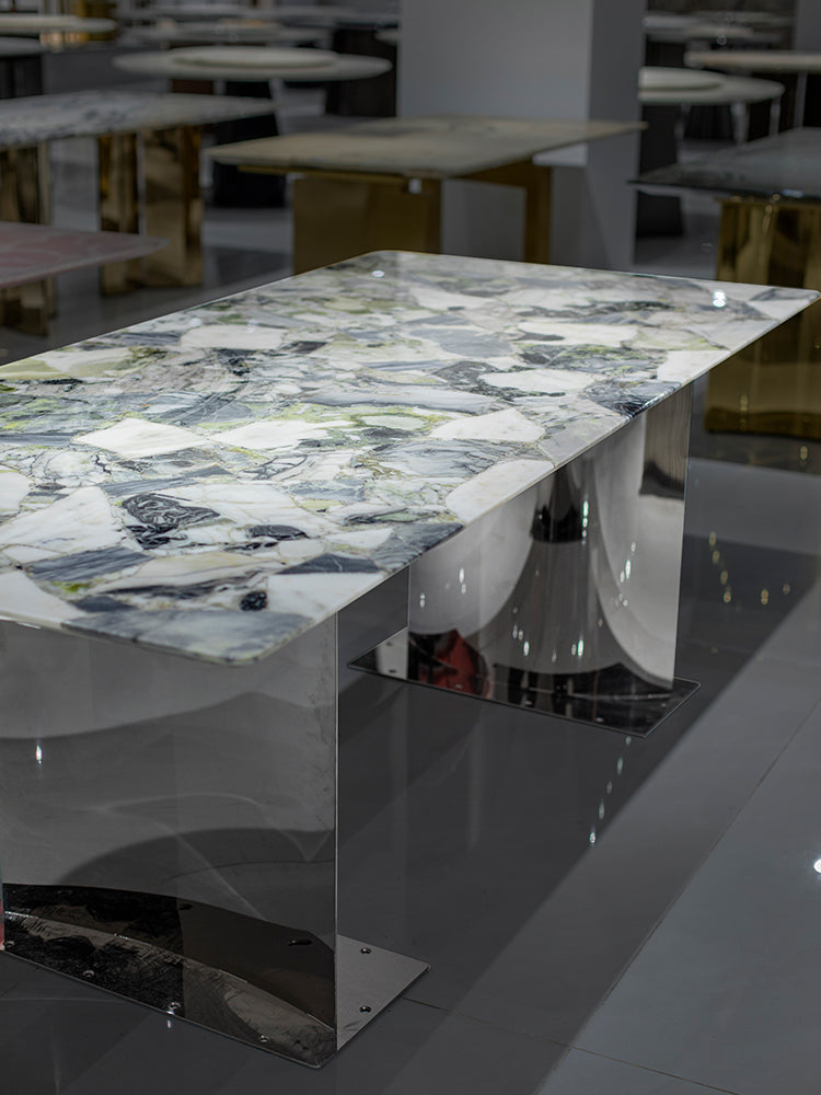 Cold Emerald Marble Dining Table