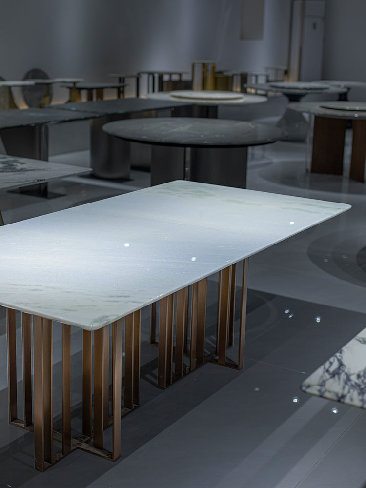 Blue Sky White Cloud Marble Dining Table