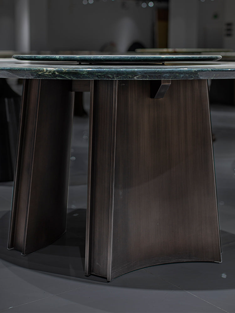 Verde Marble Round Dining Table