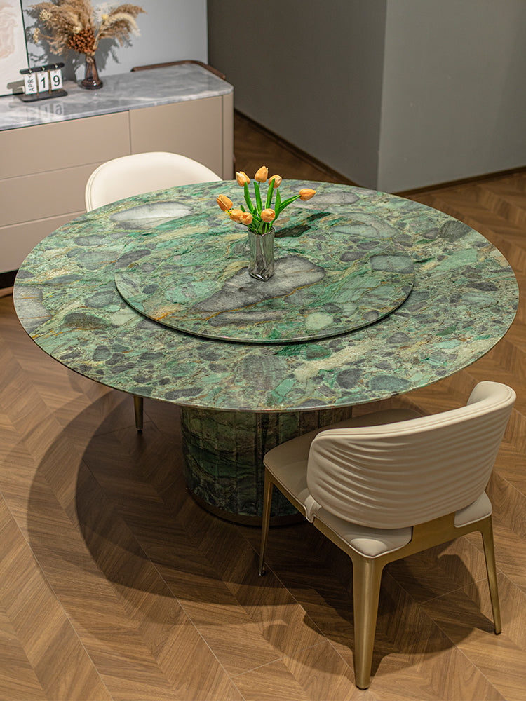 Emerald Marble Round Dining Table
