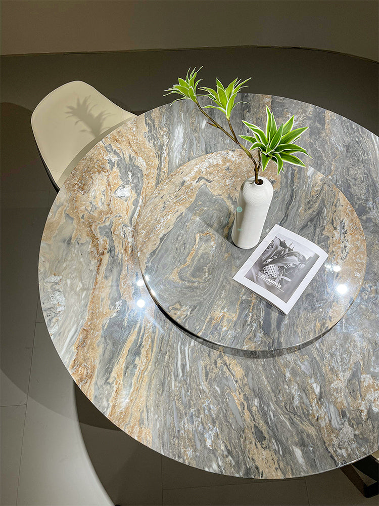 Palissandro Blue Marble Round Dining Table