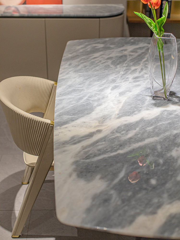 Space Grey Marble Dining Table