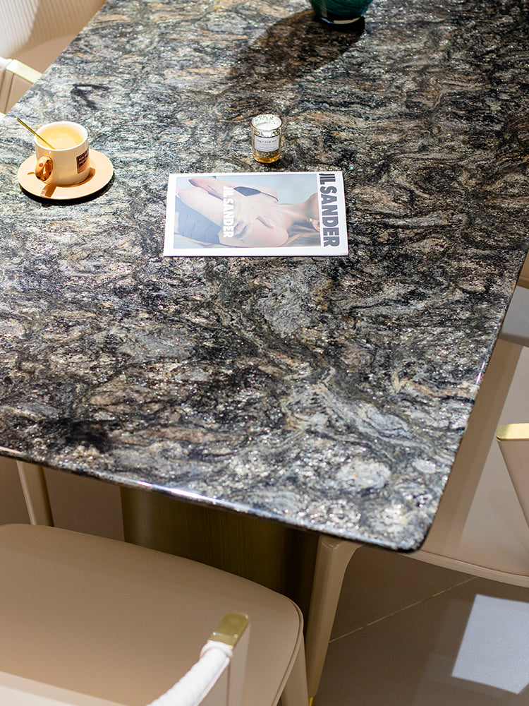 Platinum Diamonds Marble Dining Table