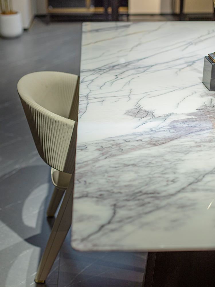 Milas Lilac Marble Dining Table