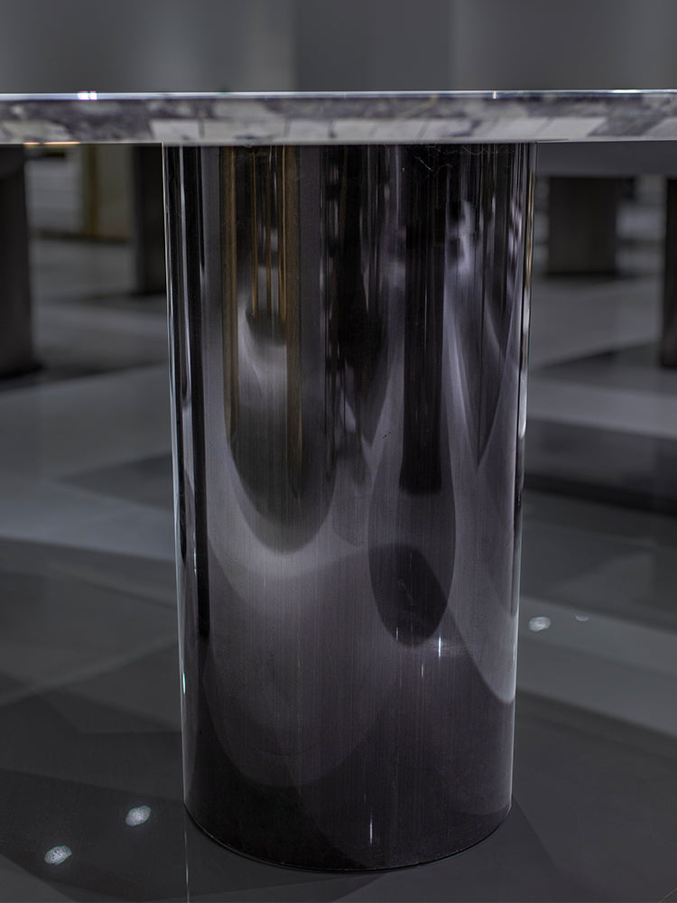 Snowy River Drop Marble Dining Table