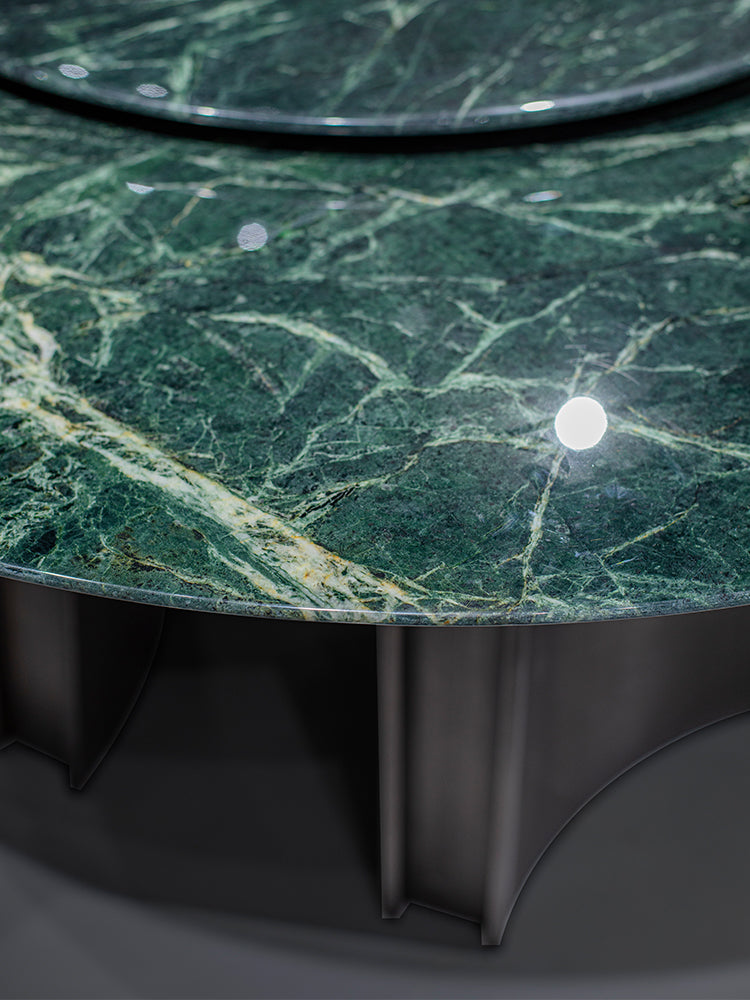 Verde Marble Round Dining Table