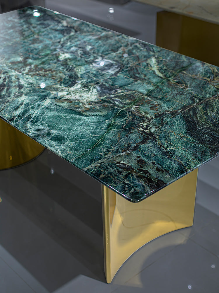 Cat Eyes Green Marble Dining Table