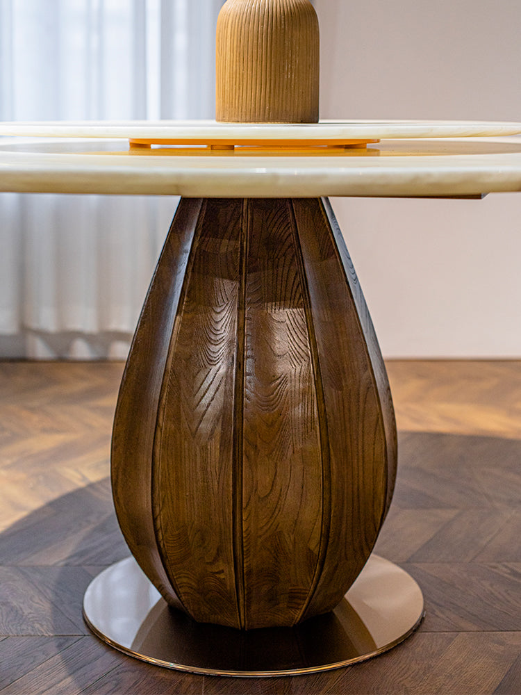 Milan White Jade Marble Dining Table