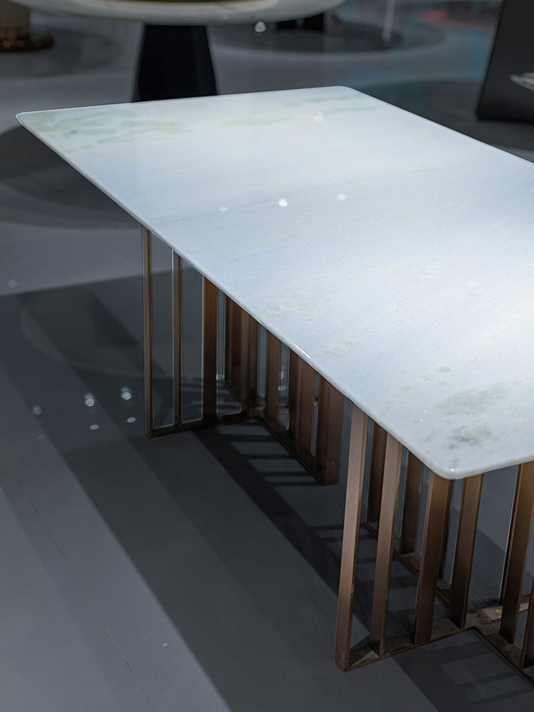Blue Sky White Cloud Marble Dining Table
