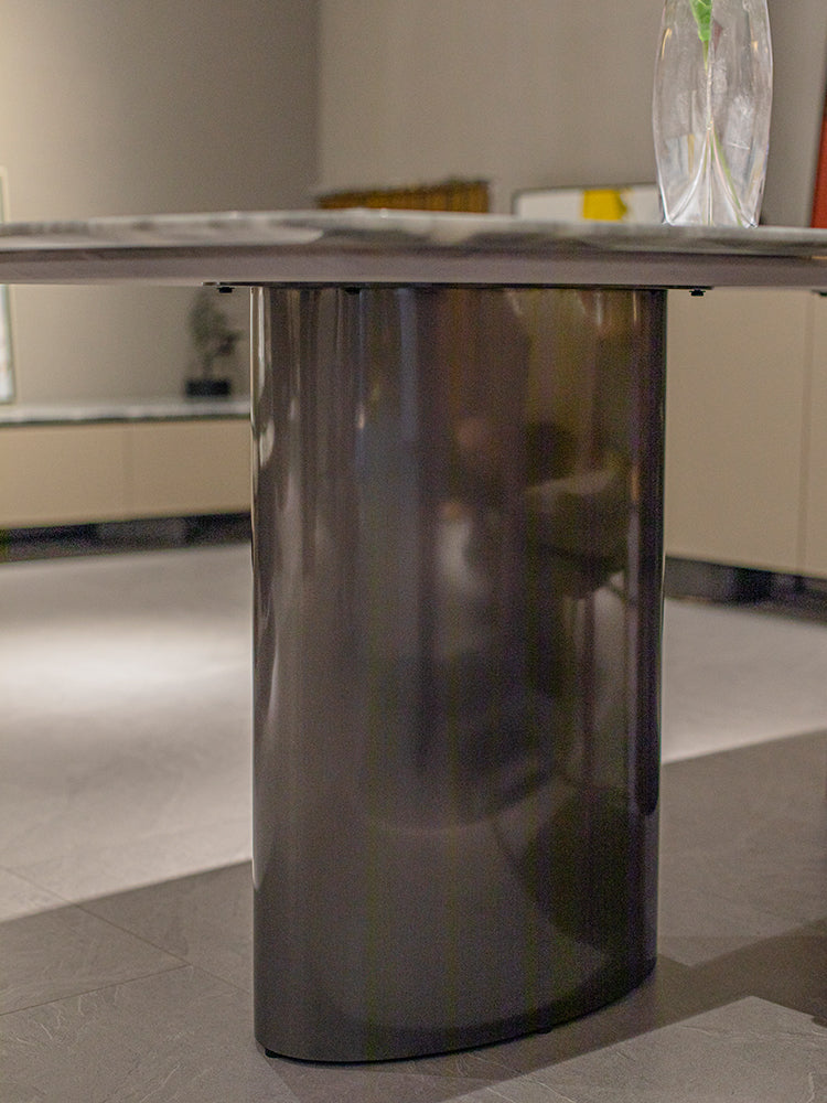 Space Grey Marble Dining Table