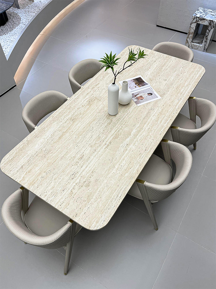 Travertine Marble Dining Table