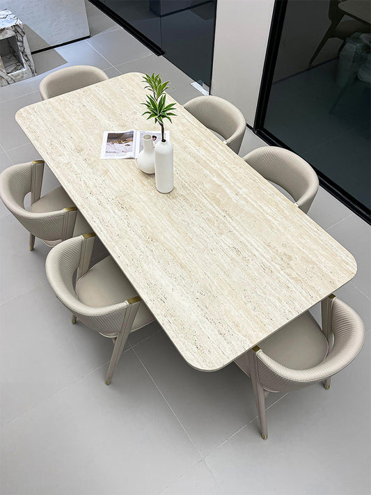 Travertine Marble Dining Table