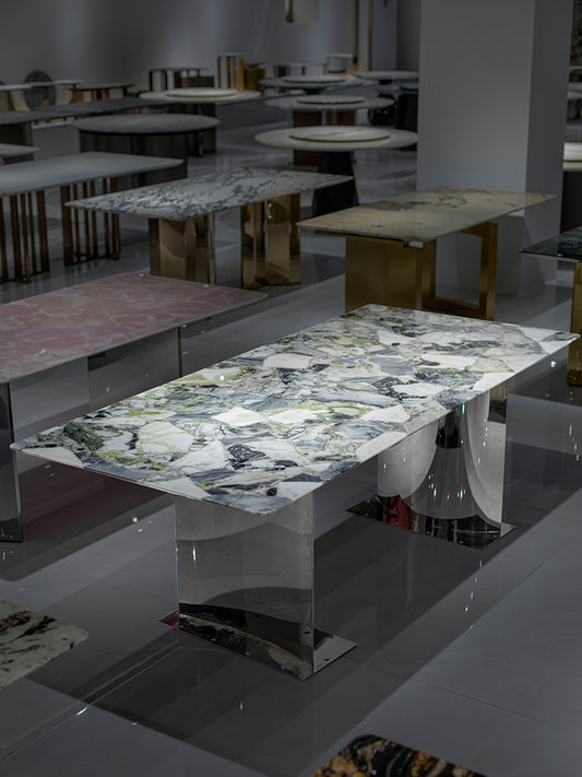 Cold Emerald Marble Dining Table