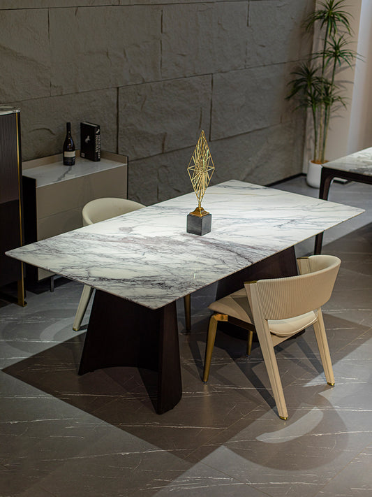 Milas Lilac Marble Dining Table