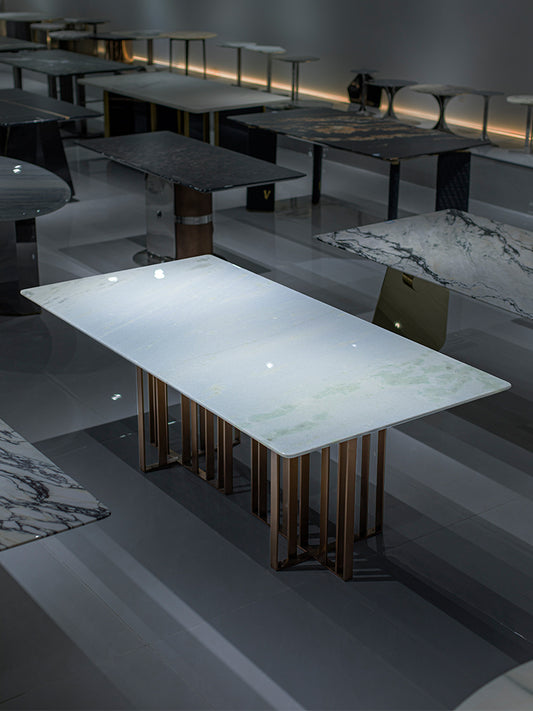 Blue Sky White Cloud Marble Dining Table