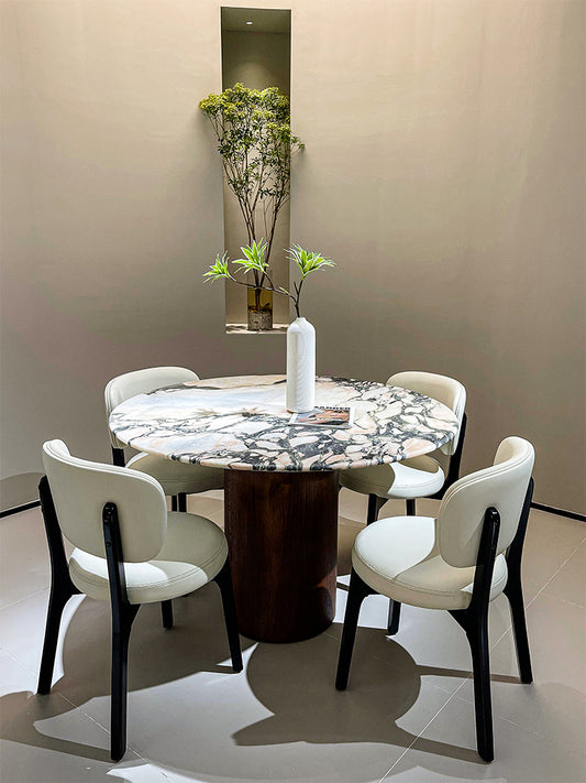 Bulgari Pink Marble Round Dining Table